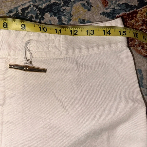 Lauren Jeans Co. White Cotton Stretch Jeans pants SZ 8 Buckle Accent - Picture 14 of 16